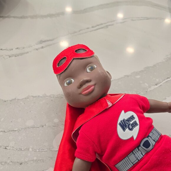 Wonder Crew Superhero Doll With Cape & Mask - Red Outfit - Picture 3 of 6